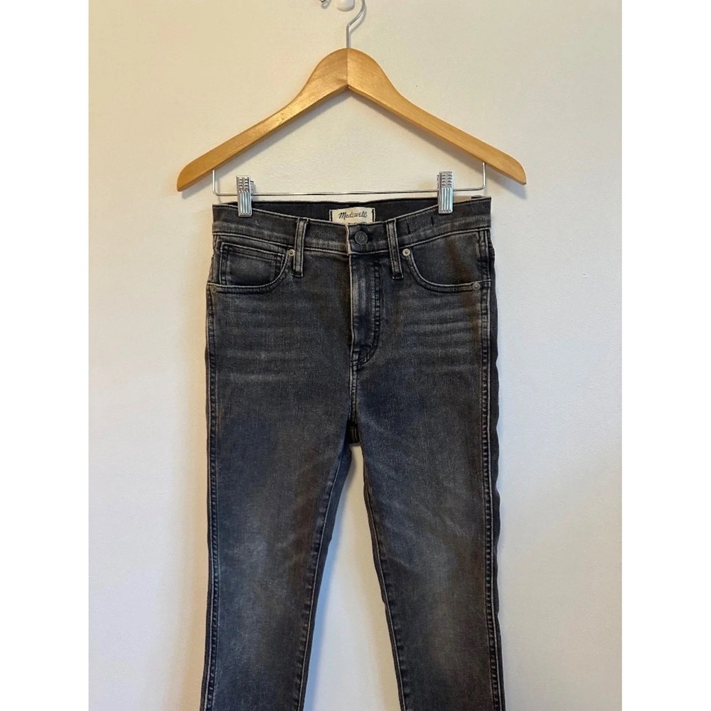 Madewell High Rise Skinny Jeans in Faded Black | Size 26 Petite - Picture 6 of 14